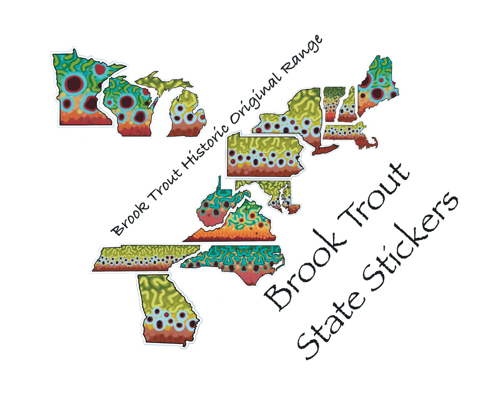 Brook Trout States Stickers