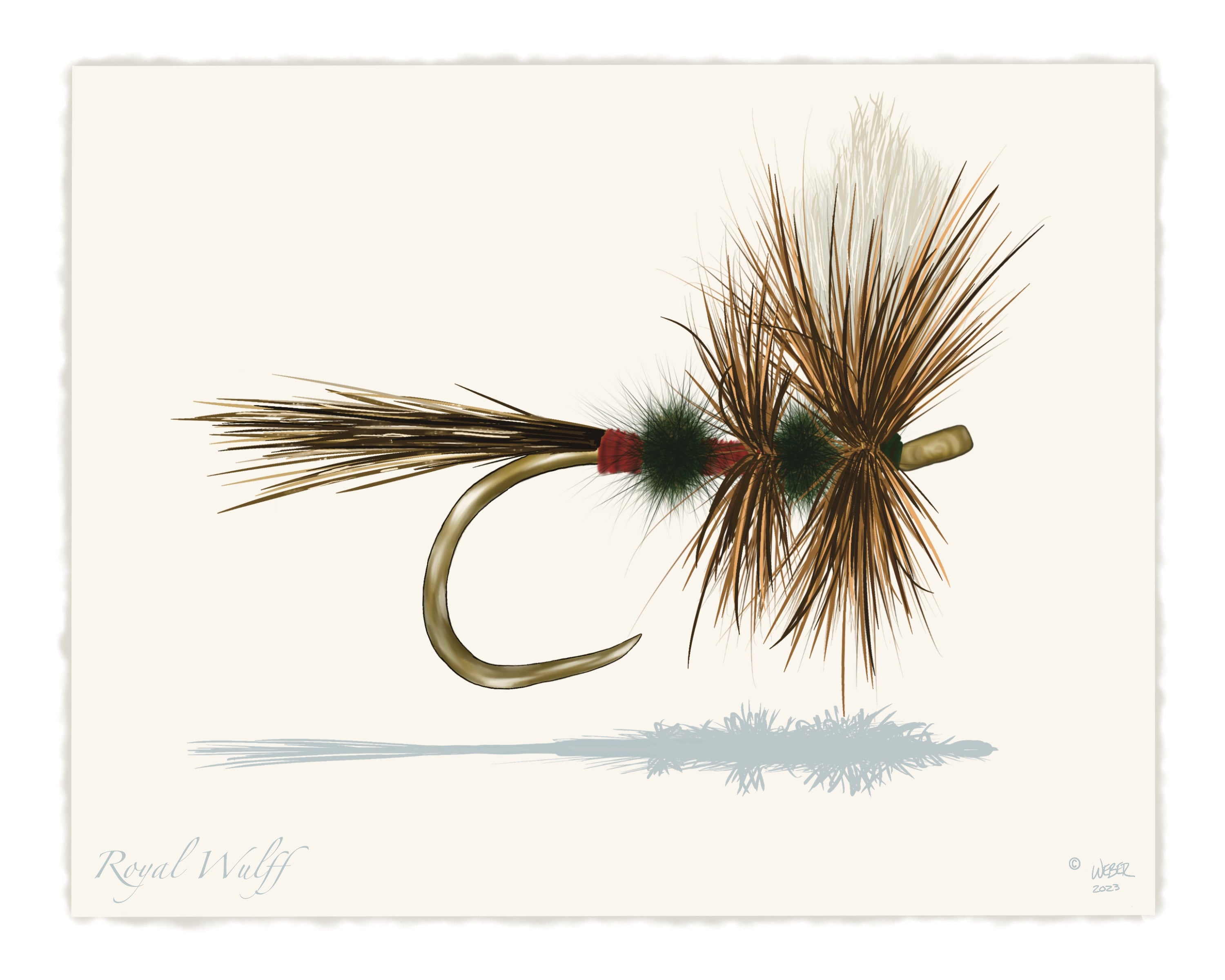 Royal Wulff Dry Fly Fishing Print – TroutMountainWorks