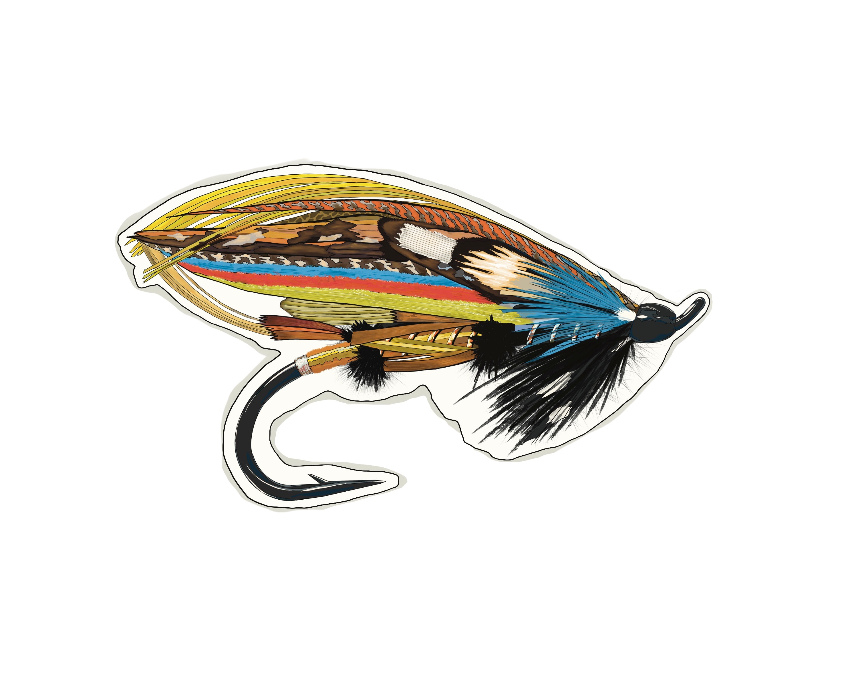 Danforth Fly Sticker #9.5 Salmon Fly Sticker – TroutMountainWorks
