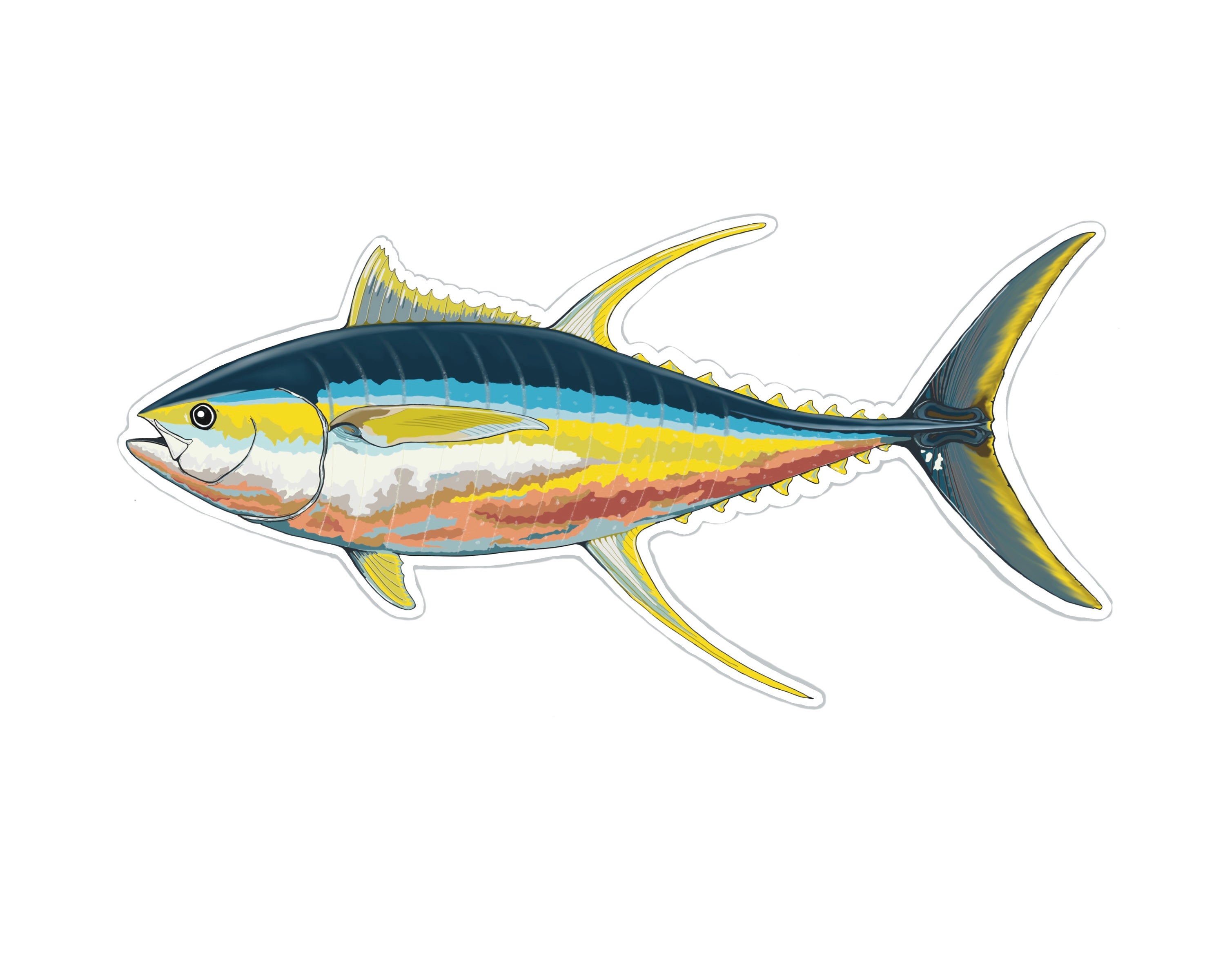 5.7 Yellowfin Tuna Fishing Sticker – TroutMountainWorks