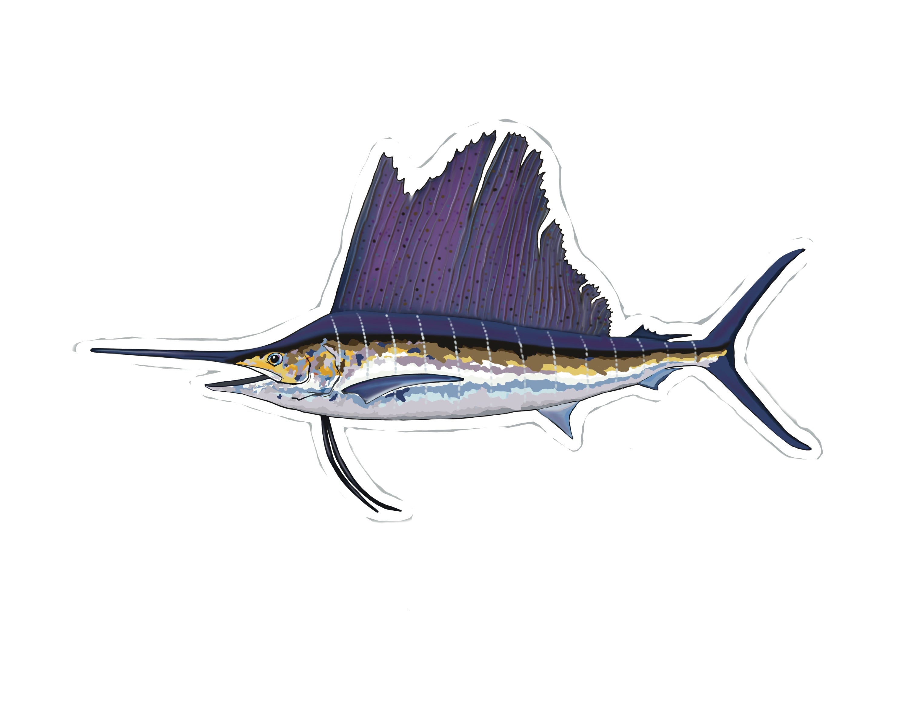 #6.21 Sailfish Fishing Sticker – TroutMountainWorks
